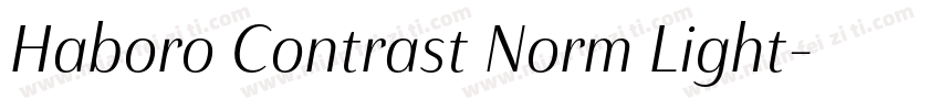 Haboro Contrast Norm Light字体转换